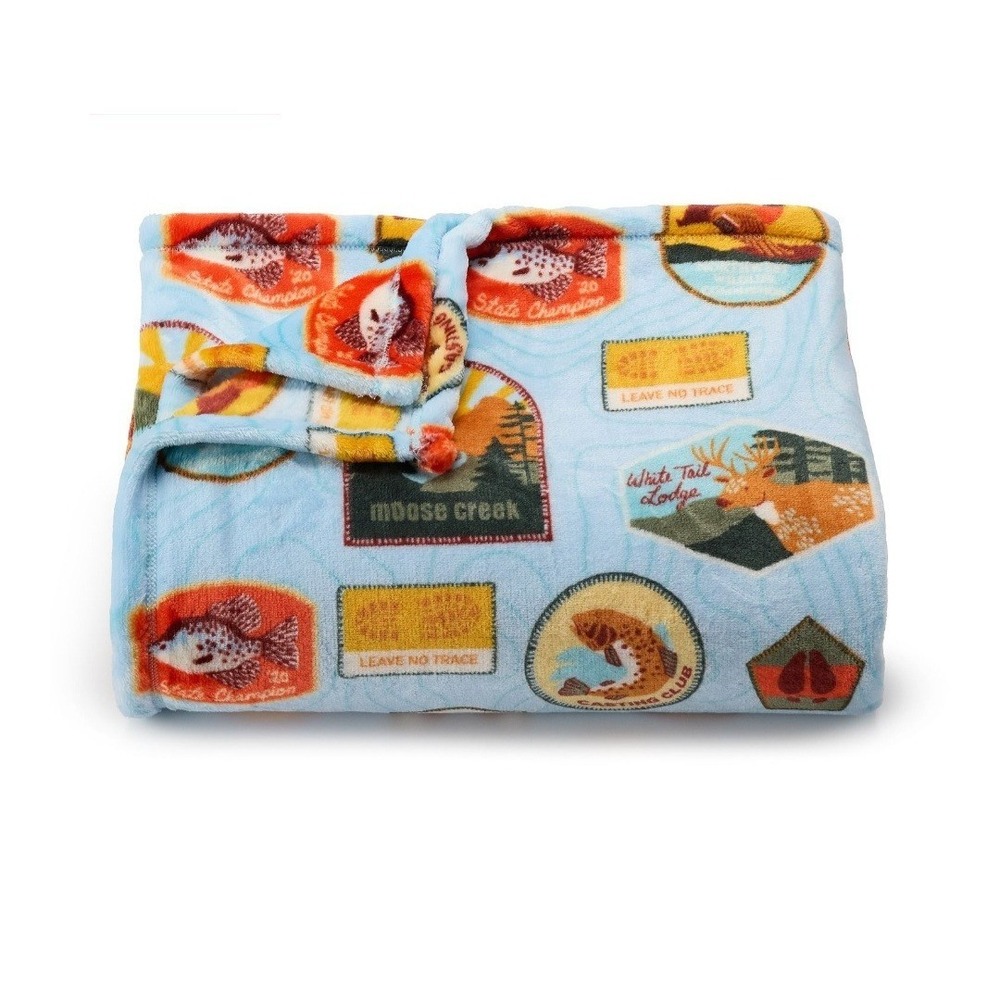 Wildlife Patches Oversized Plush Throw 5' x 6' *New* ~ The Big One